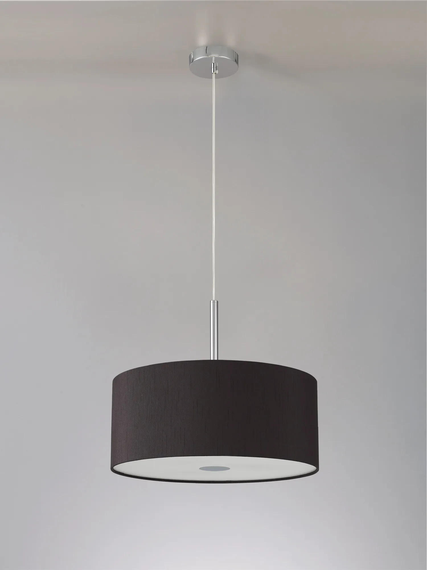 Baymont 40cm 5 Light Pendant Polished Chrome, Black/White, Frosted Diffuser DK0473  Deco Baymont CH BL